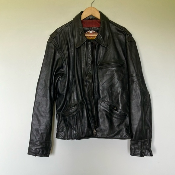 Harley-Davidson Black Leather Biker Jacket - Picture 1 of 10